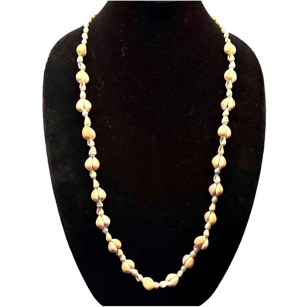 Handmade Seashell Necklace Natural Beach Ocean‎ Bohemian Charm 36 in